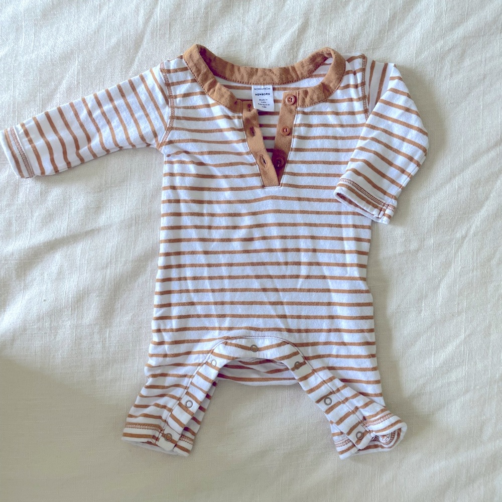 Newborn striped onesie